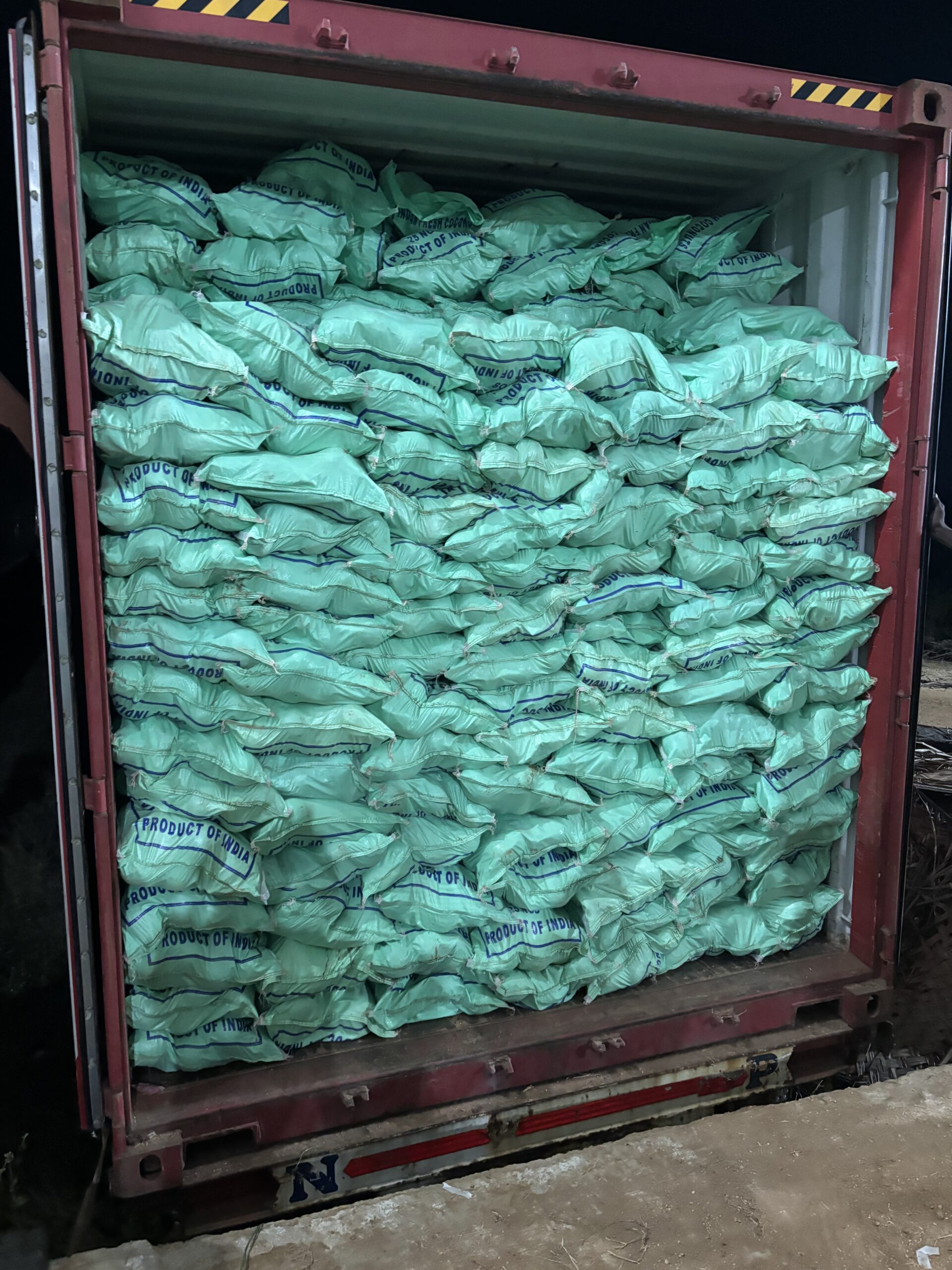 Fresh coconut export loading 
